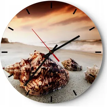 Hodiny Velké nástěnné hodiny 40x40 Krajina Skleněné hodiny Kulatý Tiché