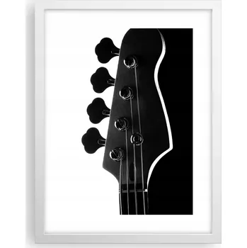 Obraz Obraz plakát v bílém rámu do obýváku 30x40 kytara foto plakáty na zeď