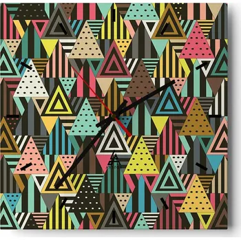 Hodiny Velké nástěnné hodiny 40x40 Abstrakce Skleněné tiché hodiny