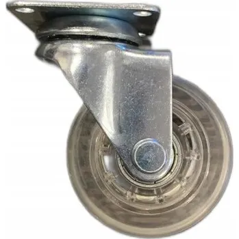 Nábytkové kování Nábytkové kolečko otočné transparentní FI 50 s destičkou