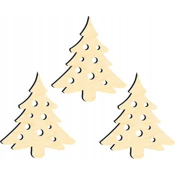 Obraz OZDOBY ŚWIĄTECZNE CHOINKOWE DREWNIANE Z36 3 ks