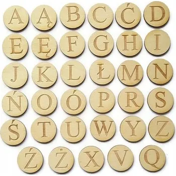 Dřevěná hračka Montessori Abeceda - Velká Písmena Dřevěná sada 35