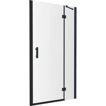 OMNIRES - MANHATTAN sprchové dveře pro boční stěnu, 120 cm černá mat / transparent /BLMTR/ ADC12X-ABLTR