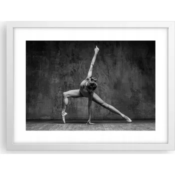 Obraz Obraz plakát v bílém rámu do obýváku 40x30 gymnastika foto na zeď