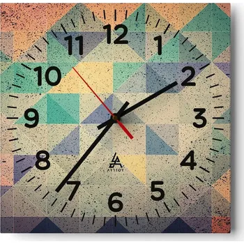 Hodiny Nástěnné hodiny do obýváku 40x40 Abstrakce Tiché hodiny Skleněné hodiny Bez hlučnosti