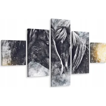 Obraz Vícedílný obraz KONĚ Zvířata Portrét 3D 150x90