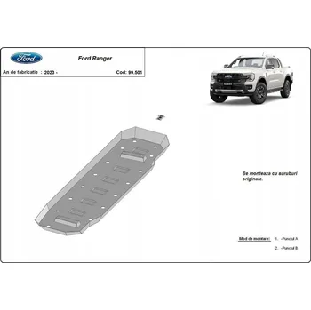 Palivová nádrž Ocelový kryt nádrže paliva Ford Ranger (2023-2025)