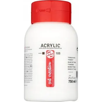 Výtvarná barva Akrylová Barva Art Creation Talens 750 ml, titanově bílá, 105