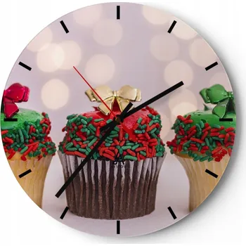 Hodiny Nástěnné hodiny do kuchyně 30x30 Gastronomie Skleněné hodiny do obýváku Tiché