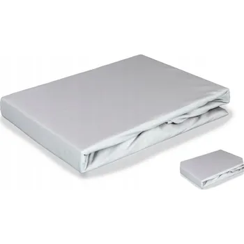 Prostěradlo PROSTĚRADLO 90x200 CM POPELAVÉ S GUMOU NA VYSOKOU MATRACE BAVLNA 100%