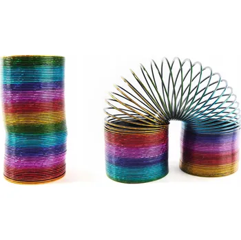 Výuková hračka VELKÁ MAGICKÁ PRUŽINA 15 CM DUHOVÁ HRAČKA