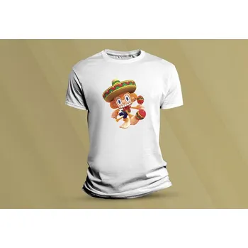 Chlapecké tričko Dětské bavlněné tričko Samba de Amigo. Bílá velikost L