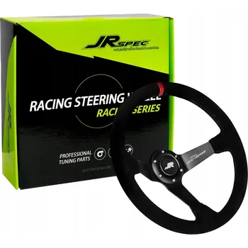 Tuning Sportovní VOLANT JRSPEC 350mm / 80mm s červeným pruhem