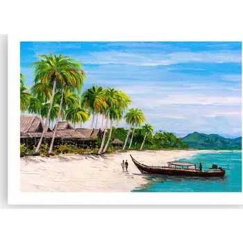 Obraz Plakát bez rámu do obýváku ložnice 70x50 pláž moderní módní obraz