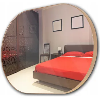 Zrcadlo Zrcadlo ve zlatém rámu 140x70 GLAMOUR, kartáčované