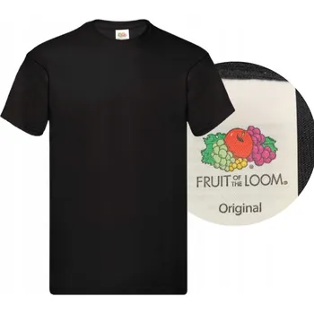 Pánské tričko Pánské originální Tričko Fruit of the Loom černé, velikost 4XL