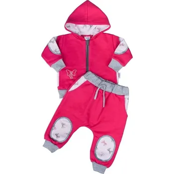 Kojenecká souprava Souprava kojenecká bavlna 2-díl - MAŠLIČKY malinová - vel.62