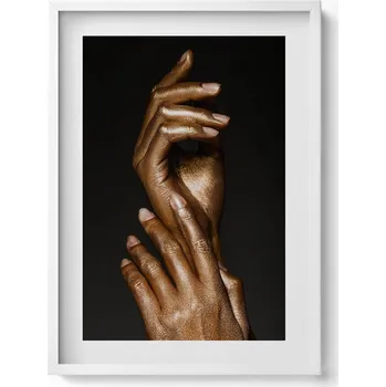 Obraz Moderní nástěnná dekorace obraz v bílém rámu Ruce ženy 50x70 cm