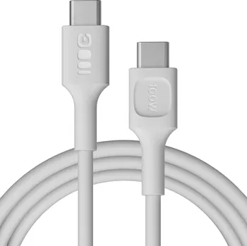 Datový kabel *Green Cell KABGC100PF200SW Rychlonabíjecí Kabel USB-C 2m 100W Greencell PowerFlex Fast Charging PD Snow White | Sněhově bílý (Flexibilní kabel, který se nezamotá – zapomeňte na zamotané kabely ve vaší domácnosti! PowerFlex 100W je vyroben z měkkého)