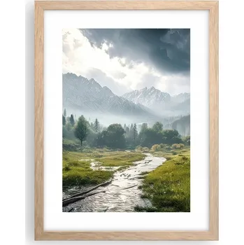 Obraz Obraz plakát v rámu světlý dub do obýváku 30x40 krajiny plakáty na zeď