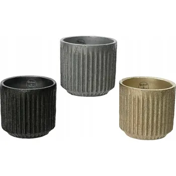 Květináč Květináč terakotový brokátový zlatý/černý/stříbrný