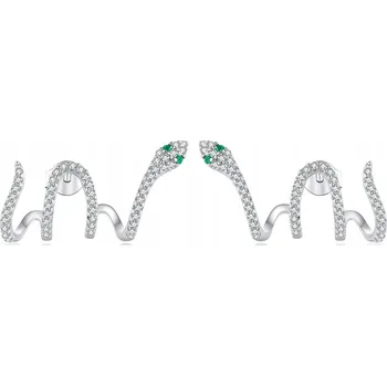 Náušnice Fraise stříbrné náušnice S925 hadi se zirkony