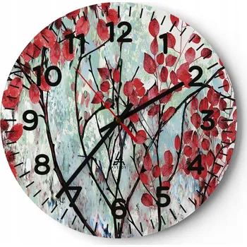 Hodiny Nástěnné hodiny do obýváku 40x40 Abstrakce Kulatý Skleněné hodiny Loft Tiché