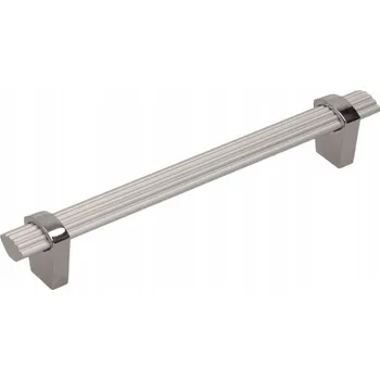 Nábytkové kování GAMET, Úchytka RU20, přírodní hliník, lesklý chrom, 128 mm