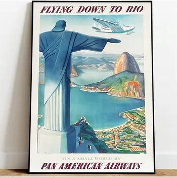 Obraz Plakat Podróżniczy Podróże Vintage bez rámu 29,7 x 42 cm