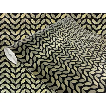 Fototapeta Fólie Ozdobná dýha Samolepící nálepka na nábytek do obývacího pokoje Vzor Černo-zlatý