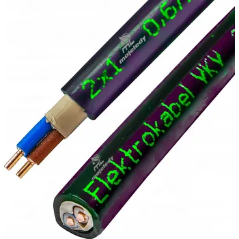 elektrický kabel Kabel měděný YKY 2x1 mm zemní UV odolný venkovní 25 m