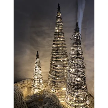 Vánoční dekorace Vánoční ratanové stromky Barva: Hnědá 60cm