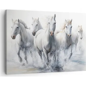 Obraz Obraz na plátně do obýváku, ložnice 70x50 koně foto obrazy na zeď