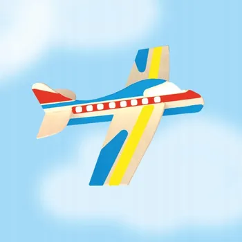 Dřevěná hračka KREATIVNÍ DŘEVĚNÁ STAVEBNICE - LETADLO - Udělej si sám!