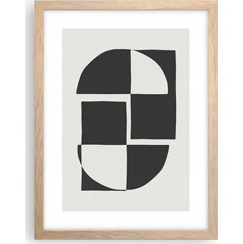 Obraz Obraz plakát v rámu světlý dub do obýváku 30x40 abstrakce plakáty na zeď