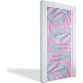 Fototapeta Fólie na dveře dekorativní do kuchyně, obýváku a pokoje Růžová pírka 95x205 cm
