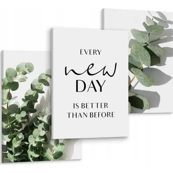 Obraz Obrazy do ložnice EUKALYPTUS Listy Rostliny 90x40