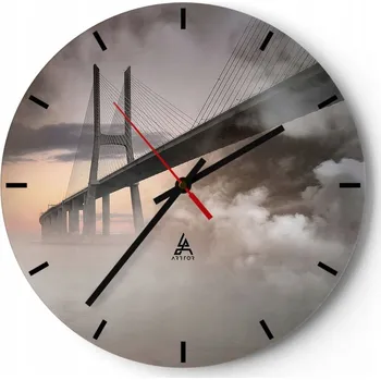 Hodiny Nástěnné hodiny ARTTOR skleněné kulatý moderní 30x30 cm