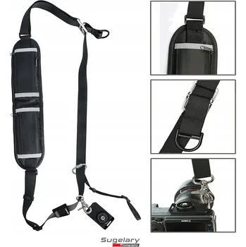 Příslušenství pro čtečku elektronické knihy Popruh k digitálnímu fotoaparátu Sugelary, odnímatelný, nylonový, černý