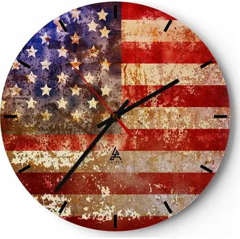 Hodiny Nástěnné hodiny do kuchyně 30x30 Amerika Skleněné hodiny do obýváku Loft Tiché