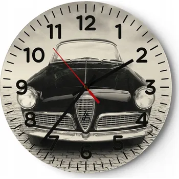 Hodiny Kuchyňské nástěnné hodiny 30x30 Auto Moderní skleněné hodiny Tichý obývací pokoj