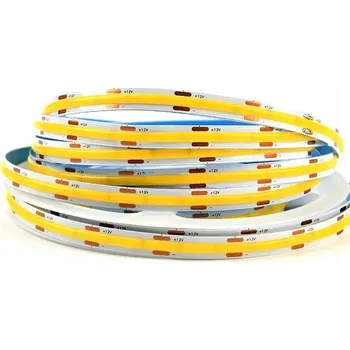 LED páska LED pásek COB 480 LED/m 12V 8mm NEON IP20 bílá teplá role 5m