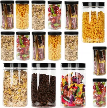 Sklenice 16x Sklenice Plastové dózy 500 ml a 1250 ml