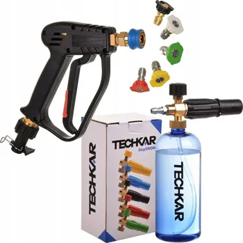 Příslušenství pro vysokotlaký čistič Pistole k tlakovým myčkám Techkar se sadou trysek a pěnovací tryskou