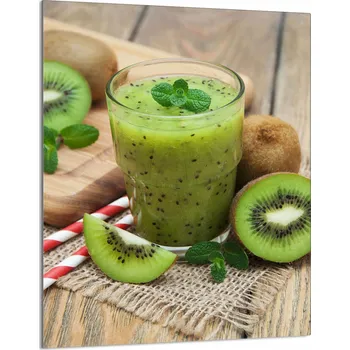 Obraz SZKLANA DESKA DO KROJENIA 40x52 Kiwi