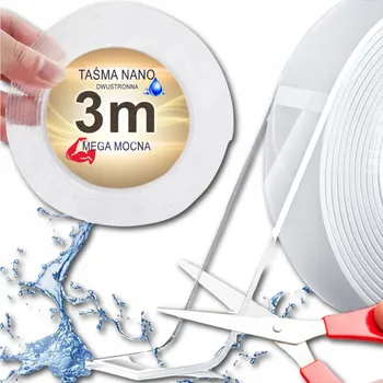 Lepicí páska Oboustranná lepicí páska LeoBye 20 mm x 3 m voděodolná průhledná