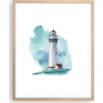 Obraz Obraz plakát na zeď v rámu světlý dub 40x50 lucerna plakáty do obýváku