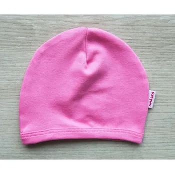 Kojenecké oblečení AMÁLKA Elastická čepička saporka, sytě růžová Velikost: 62-68