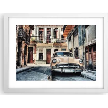 Obraz Obraz plakát v bílém rámu do obýváku 40x30 auto foto plakáty na zeď