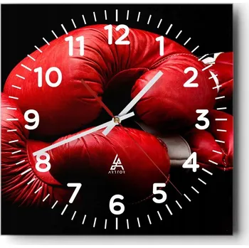 Hodiny Nástěnné hodiny do obýváku 40x40 Sport Bezhlučné hodiny na skle Stylové Tiché